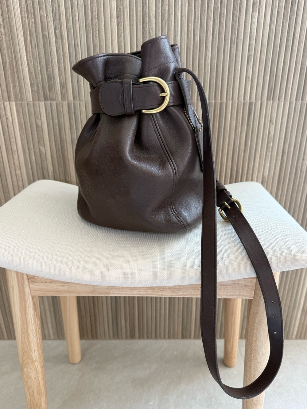 Vintage 1990’s Coach Soho Belted Bucket Bag